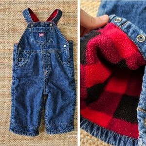 Vintage Old Navy Fleece Lined Denim Overalls